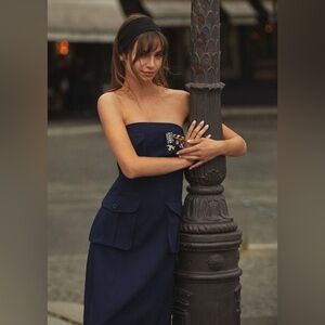 Anthropologie Porridge Strapless Utility Dress